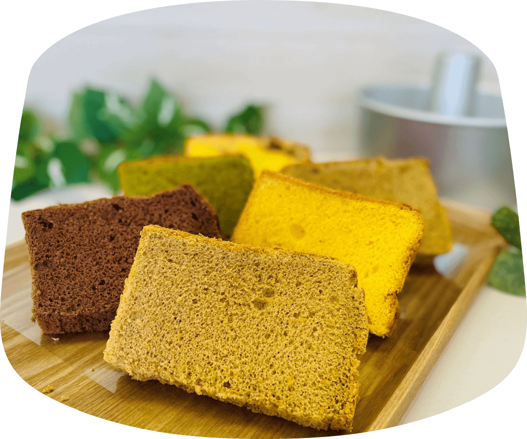 色んな種類カットシフォンケーキ
